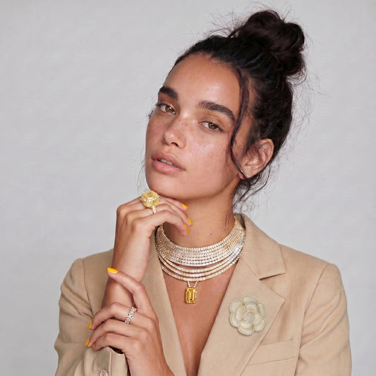 Golden Rose Brooch by ELLEAURE