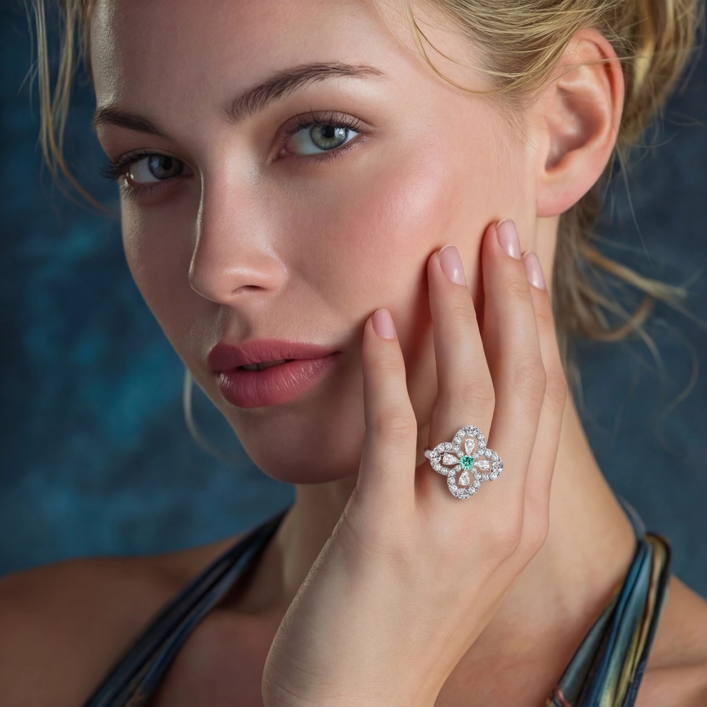 Lucky Charm Clover Ring by ELLEAURE