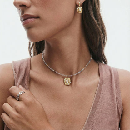 Baroque Dreams Gemstone Necklace by ELLEAURE