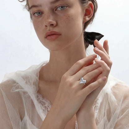 Feathered Heart Ring by ELLEAURE