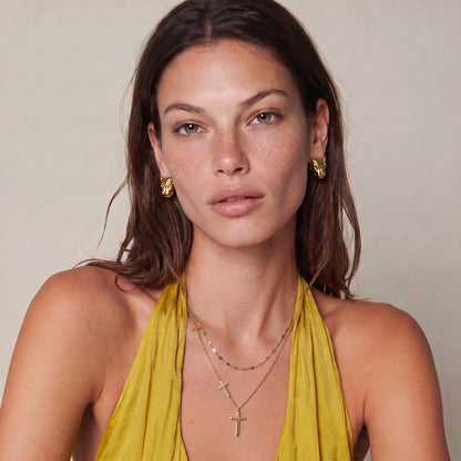 Divine Layers Cross Necklace Set by ELLEAURE