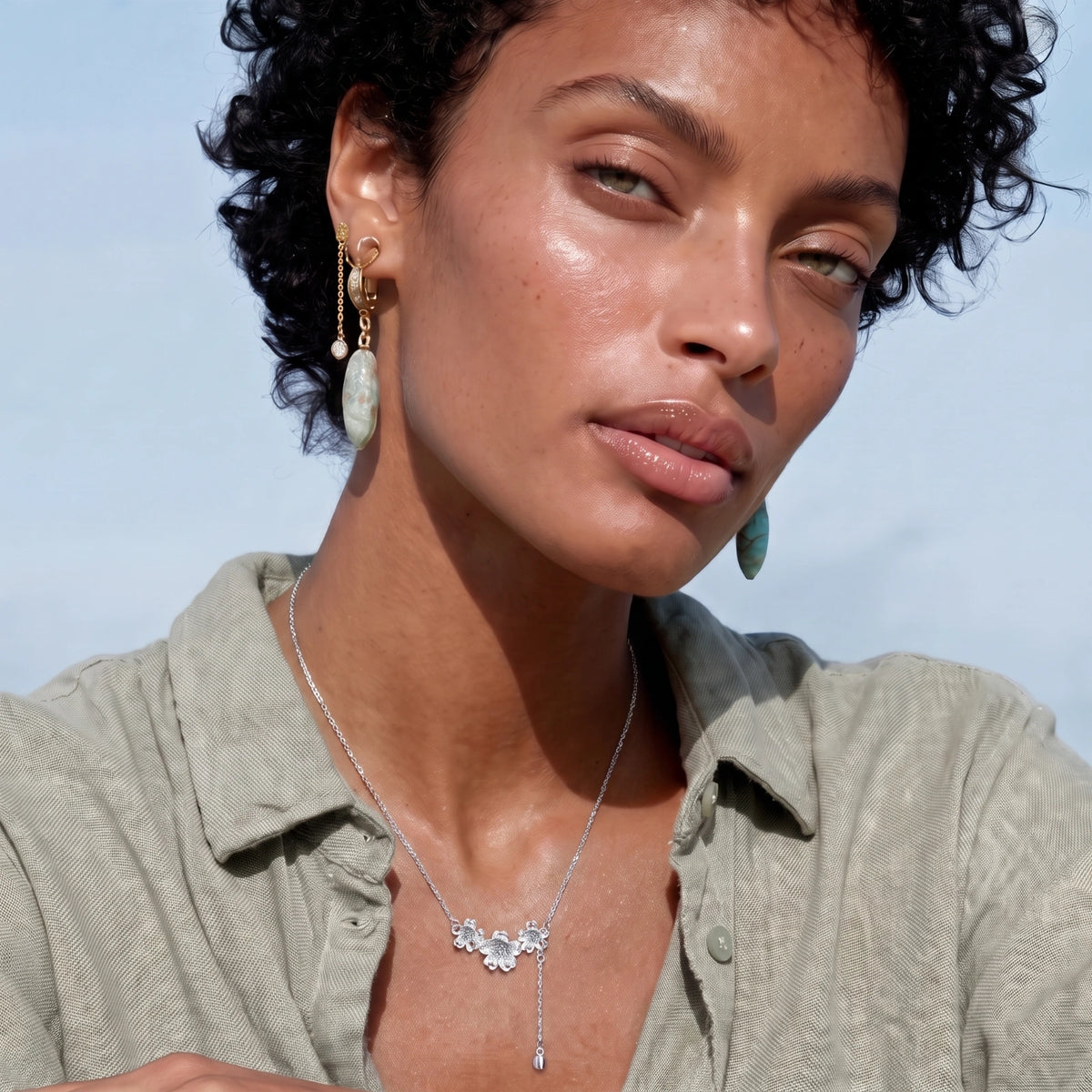 Silver Bloom Lariat by ELLEAURE